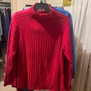 Karen Scott Vibrant Red Cowl Neck Sweater